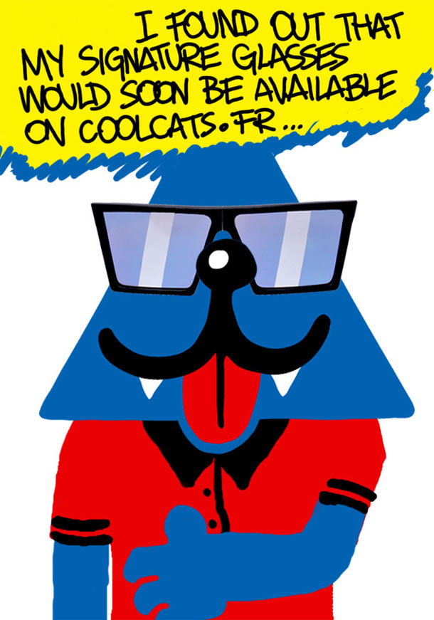 Chat triangulaire Cool Cats x SUPER Sunglasses