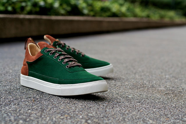 Filling Pieces Low Top's Green Suede