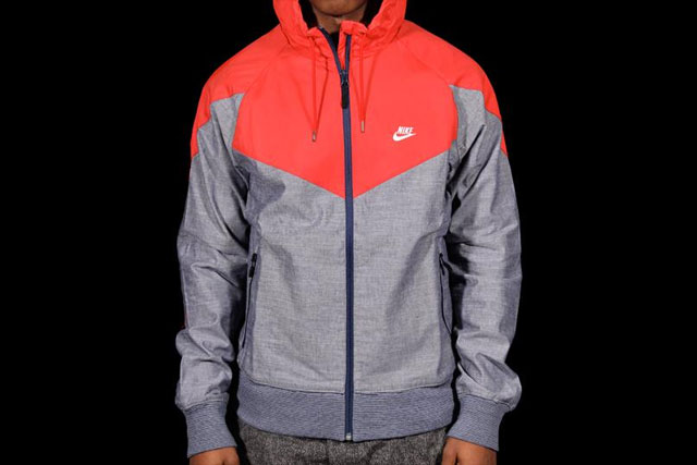 Nike Ru Chambray Superrunner Jacket Red